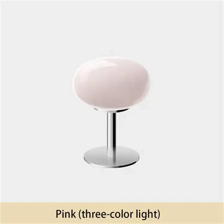 Lollipop Table Lamp Medieval Cream Glass Lamp Living Room Bedroom Study Simple Atmosphere Retro Glass Standing Lamp Home Decor